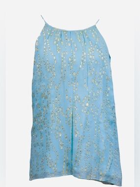 Lilly Pulitzer Sequin Blue Sleeveless Blouse